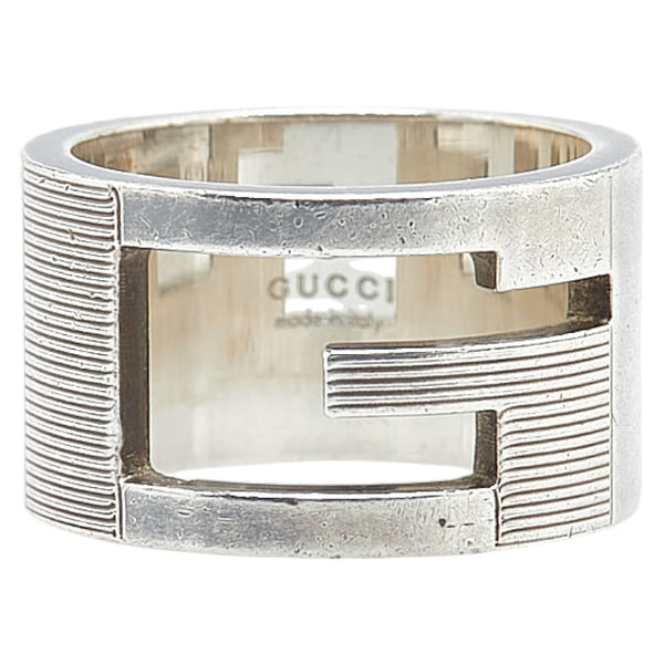 グッチ カットアウトG リング 指輪 ＃13 SV925 シルバー レディース GUCCI 【中古】