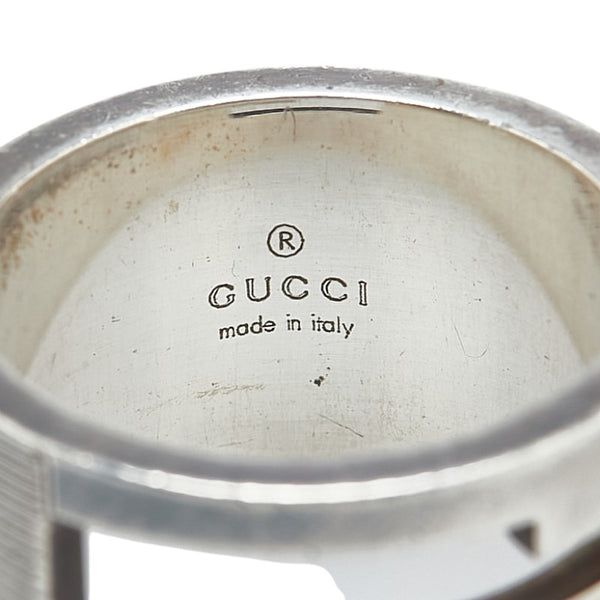 グッチ カットアウトG リング 指輪 ＃13 SV925 シルバー レディース GUCCI 【中古】