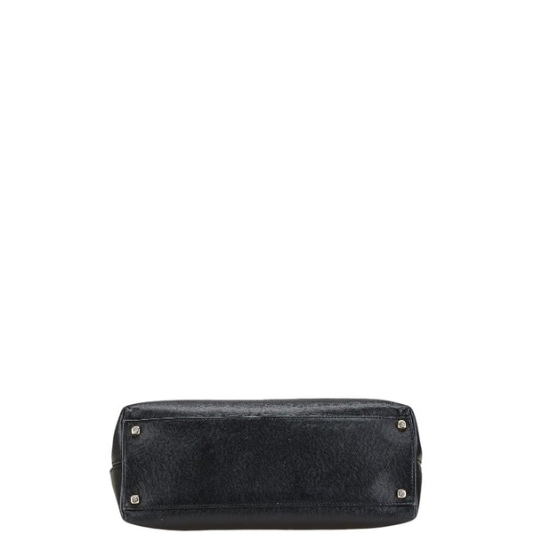 サルヴァトーレフェラガモ ガンチーニ ハンドバッグ ショルダーバッグ 2WAY ブラック レザー レディース Salvatore Ferragamo 【中古】