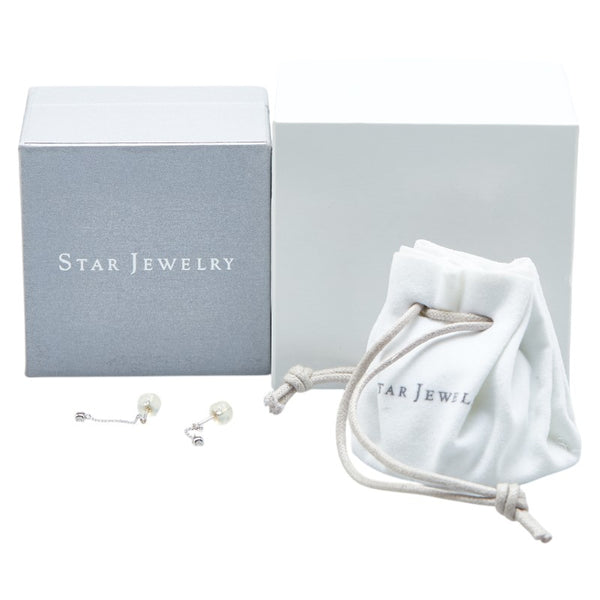 スタージュエリー チェーンピアス K10WG ホワイトゴールド レディース STAR JEWELRY 【中古】