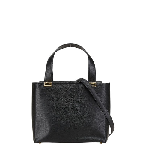 サルヴァトーレフェラガモ ハンドバッグ ショルダーバッグ 2WAY EE-21 9331 ブラック レザー レディース Salvatore Ferragamo 【中古】