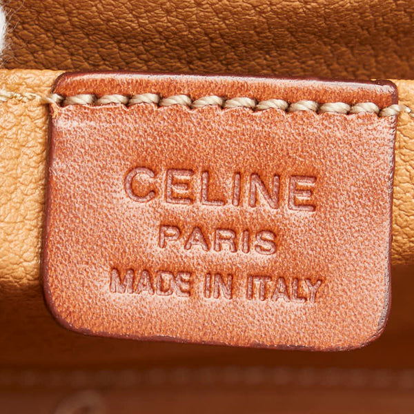 セリーヌ マカダム ハンドバッグ ショルダーバッグ 2WAY ブラウン PVC レザー レディース CELINE 【中古】