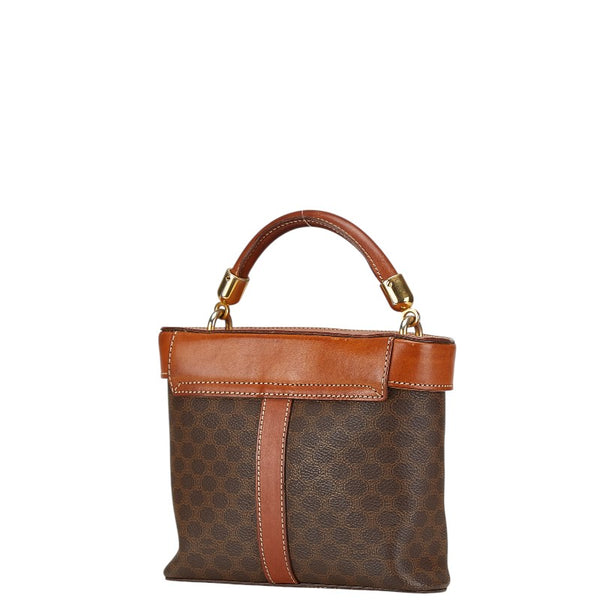 セリーヌ マカダム ハンドバッグ ショルダーバッグ 2WAY ブラウン PVC レザー レディース CELINE 【中古】