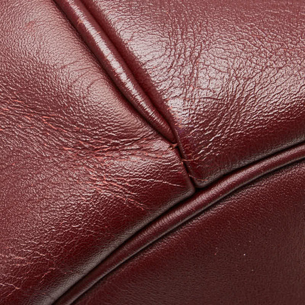 カルティエ マストライン 斜め掛け ショルダーバッグ ワインレッド レザー レディース CARTIER 【中古】