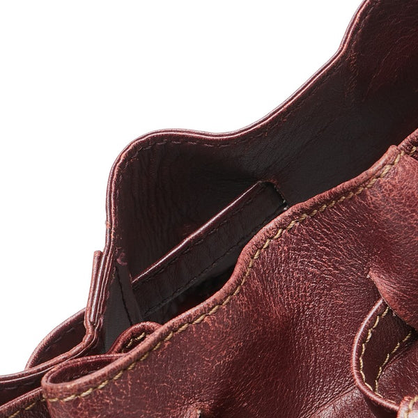 カルティエ マストライン 斜め掛け ショルダーバッグ ワインレッド レザー レディース CARTIER 【中古】