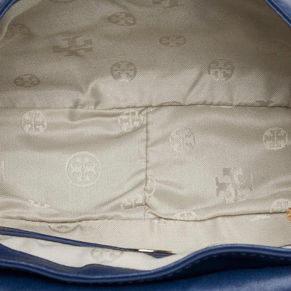 トリーバーチ チェーン ショルダーバッグ ブルー レザー レディース Tory Burch 【中古】
