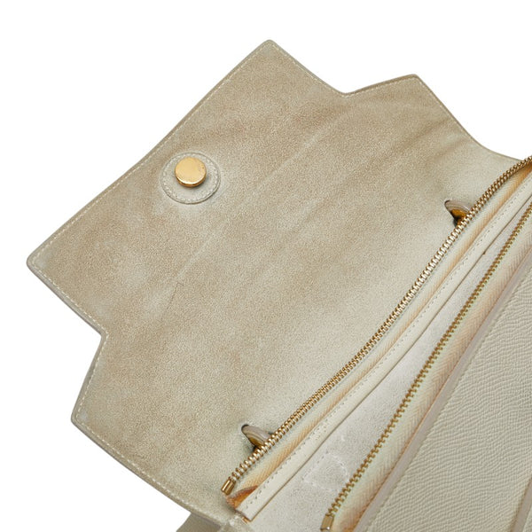 セリーヌ ベルトバッグ ハンドバッグ ショルダーバッグ 2WAY アイボリー レザー レディース CELINE 【中古】