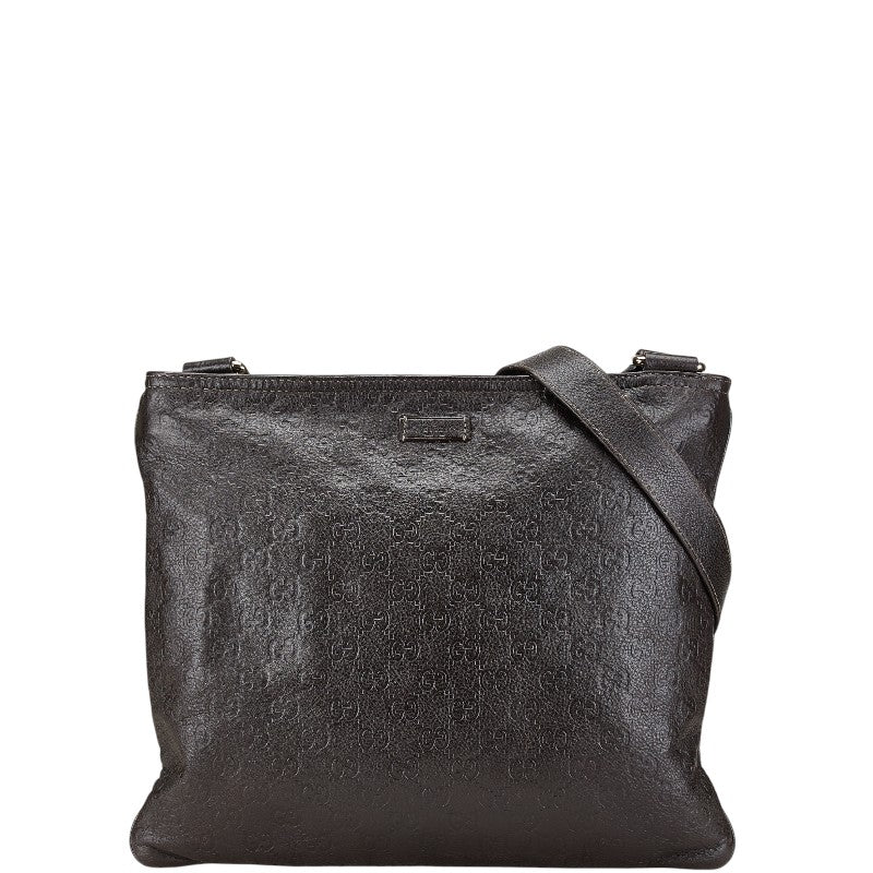 グッチ グッチシマ 斜め掛け ショルダーバッグ 201446 ブラウン PVC レザー メンズ GUCCI 【中古】