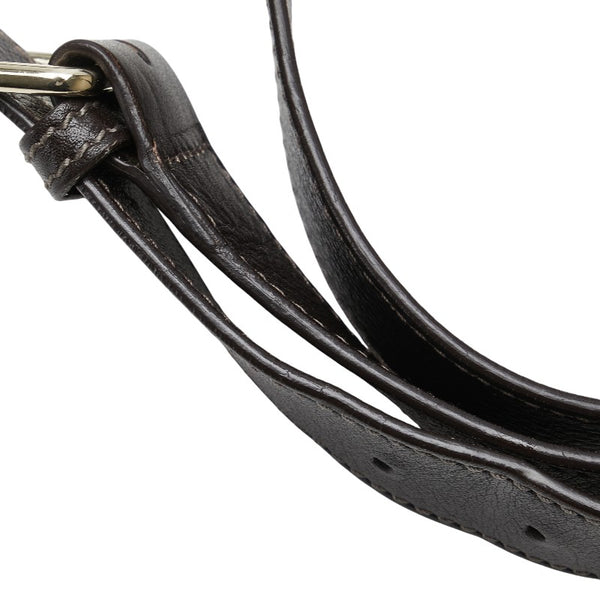 グッチ グッチシマ 斜め掛け ショルダーバッグ 201446 ブラウン PVC レザー メンズ GUCCI 【中古】