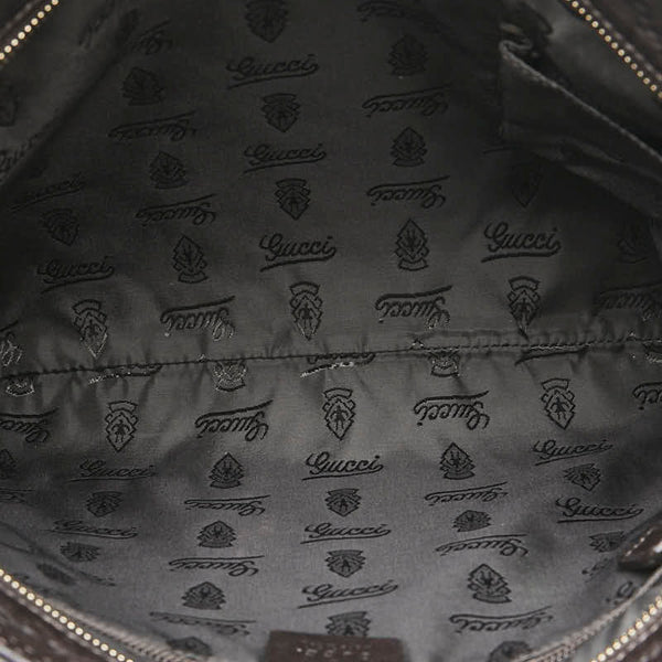 グッチ グッチシマ 斜め掛け ショルダーバッグ 201446 ブラウン PVC レザー メンズ GUCCI 【中古】