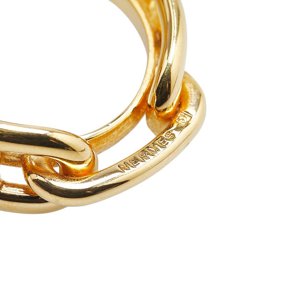 エルメス ルガテ シェーヌダンクル スカーフリング ゴールド メッキ レディース HERMES 【中古】