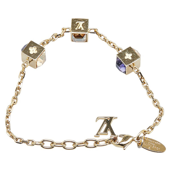 ルイ ヴィトン ブラスレ コリエ ギャンブル ブレスレット M65209 ゴールド パープル メッキ レディース LOUIS VUITTON 【中古】