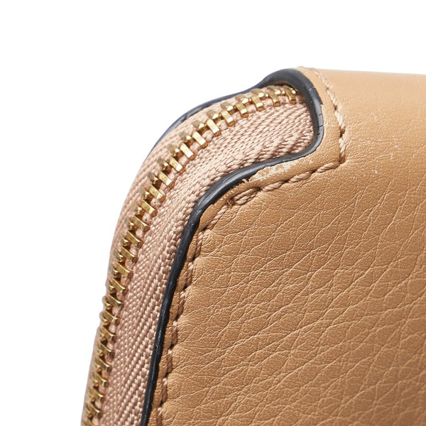 バーバリー ロゴ 長財布 ブラウン レザー レディース BURBERRY 【中古】