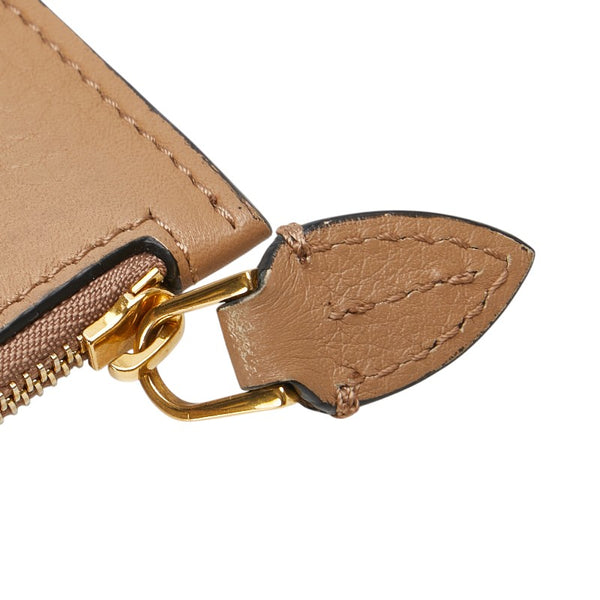バーバリー ロゴ 長財布 ブラウン レザー レディース BURBERRY 【中古】