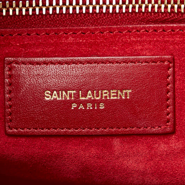 サンローラン ベイビーダッフル ハンドバッグ ショルダーバッグ 2WAY レッド レザー レディース SAINT LAURENT 【中古】