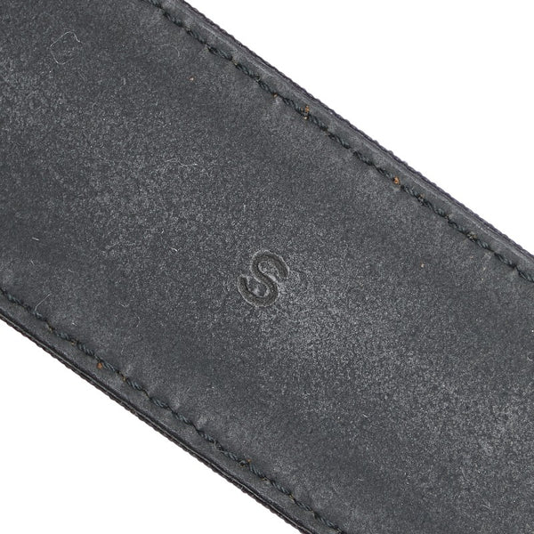 サルヴァトーレフェラガモ ヴァラ バックル ベルト サイズ:S ブラック シルバー レザー ナイロン レディース Salvatore Ferragamo 【中古】