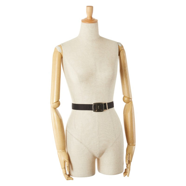 サルヴァトーレフェラガモ ヴァラ バックル ベルト サイズ:S ブラック シルバー レザー ナイロン レディース Salvatore Ferragamo 【中古】