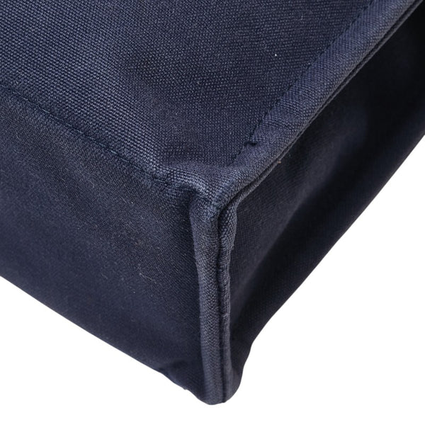 エルメス フールトゥ トートMM トートバッグ ネイビー ブラウン キャンバス レディース HERMES 【中古】