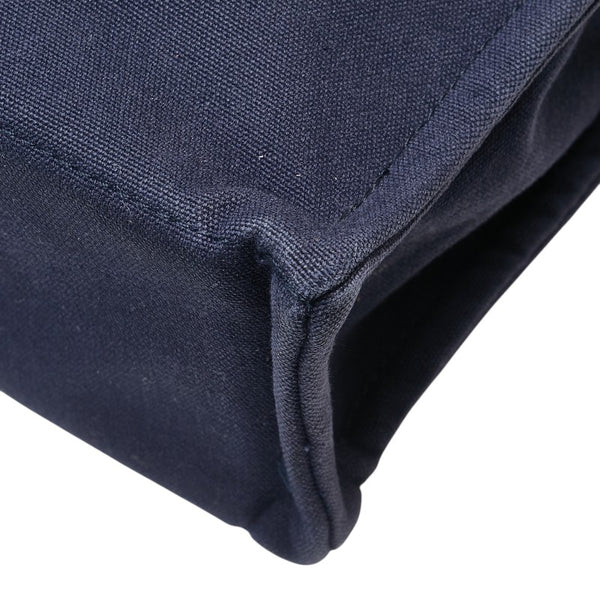 エルメス フールトゥ トートMM トートバッグ ネイビー ブラウン キャンバス レディース HERMES 【中古】