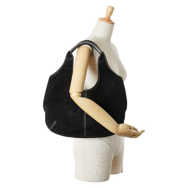 サルヴァトーレフェラガモ ワンショルダーバッグ ブラック スウェード レザー レディース Salvatore Ferragamo 【中古】