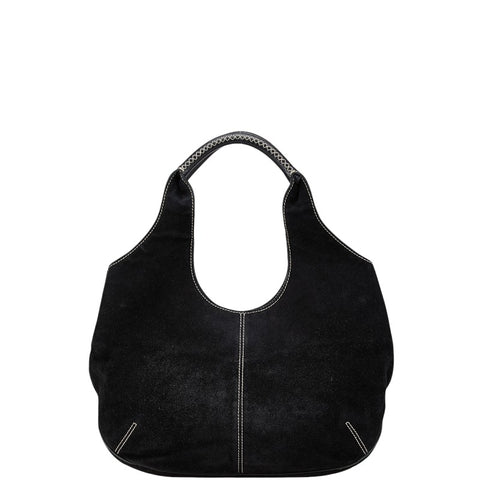 サルヴァトーレフェラガモ ワンショルダーバッグ ブラック スウェード レザー レディース Salvatore Ferragamo 【中古】