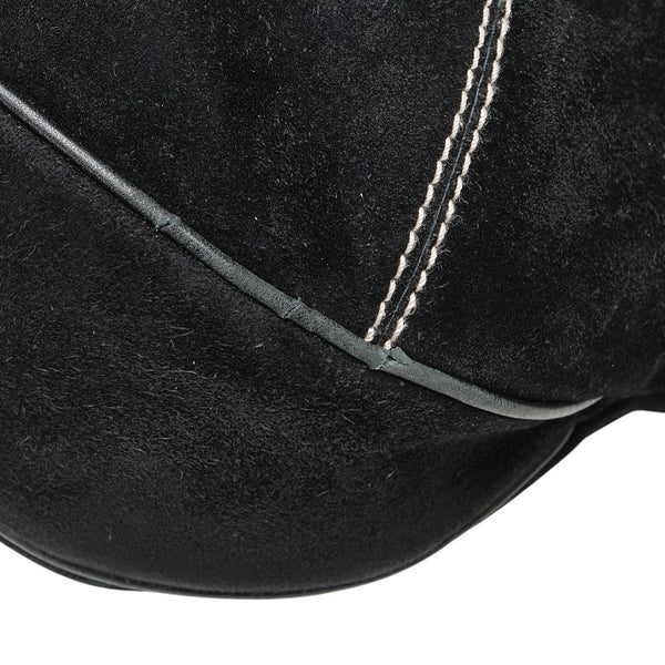 サルヴァトーレフェラガモ ワンショルダーバッグ ブラック スウェード レザー レディース Salvatore Ferragamo 【中古】