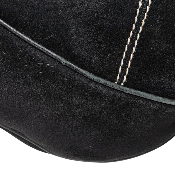 サルヴァトーレフェラガモ ワンショルダーバッグ ブラック スウェード レザー レディース Salvatore Ferragamo 【中古】