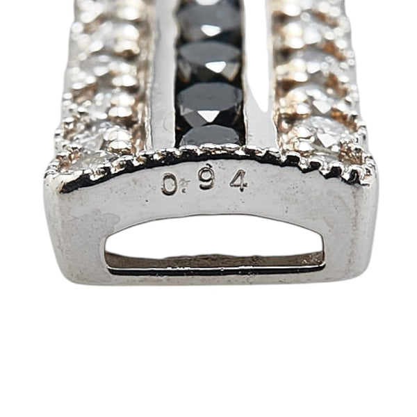 K14WG ホワイトゴールド ダイヤ0.94ct クロス 十字架 モチーフ ペンダントトップ レディース 【中古】