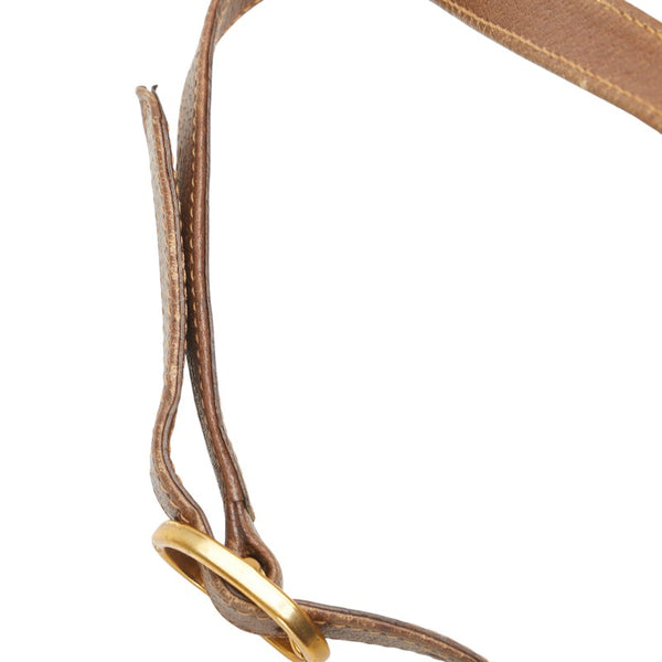 グッチ GGスプリーム オールドグッチ 斜め掛け ショルダーバッグ 94.02.050 ベージュ ブラウン PVC レザー レディース GUCCI 【中古】