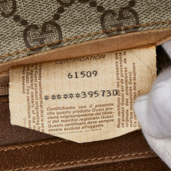グッチ GGスプリーム オールドグッチ 斜め掛け ショルダーバッグ 94.02.050 ベージュ ブラウン PVC レザー レディース GUCCI 【中古】