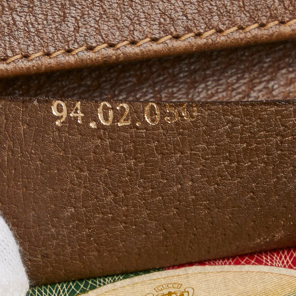 グッチ GGスプリーム オールドグッチ 斜め掛け ショルダーバッグ 94.02.050 ベージュ ブラウン PVC レザー レディース GUCCI 【中古】