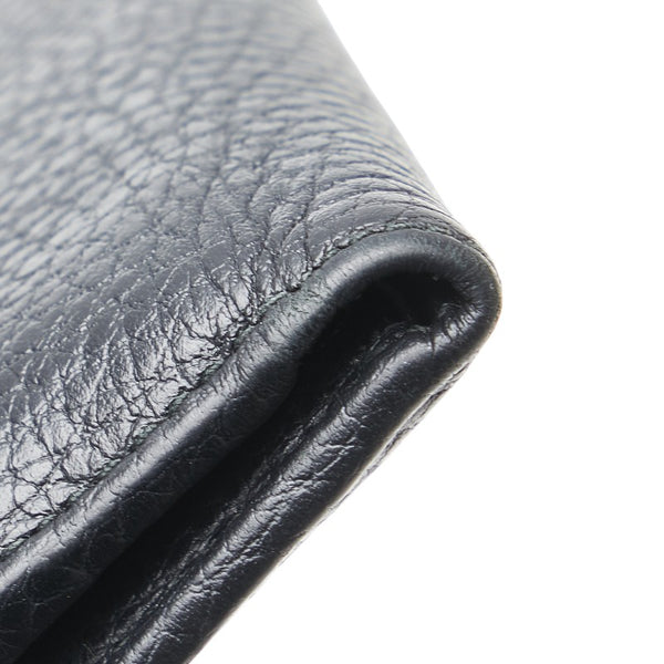 グッチ GGマーモント 三つ折り財布 ブラック レザー レディース GUCCI 【中古】