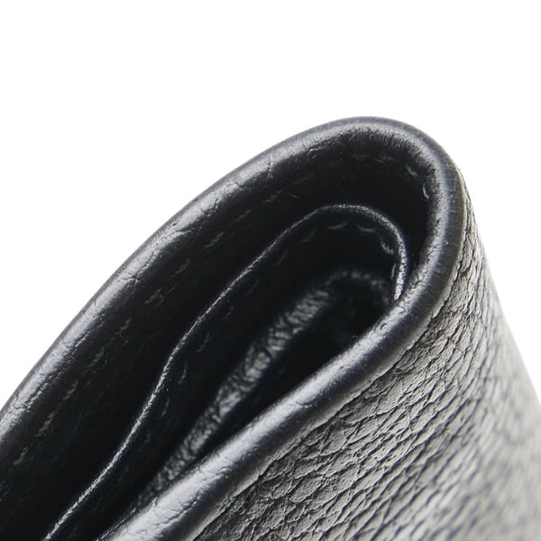 グッチ GGマーモント 三つ折り財布 ブラック レザー レディース GUCCI 【中古】