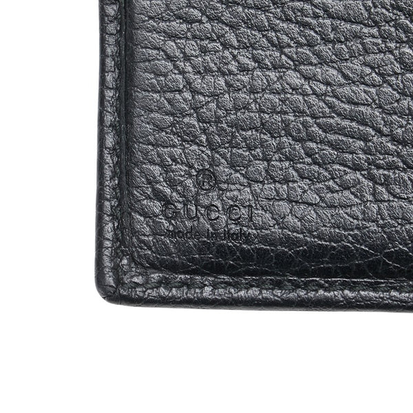 グッチ GGマーモント 三つ折り財布 ブラック レザー レディース GUCCI 【中古】