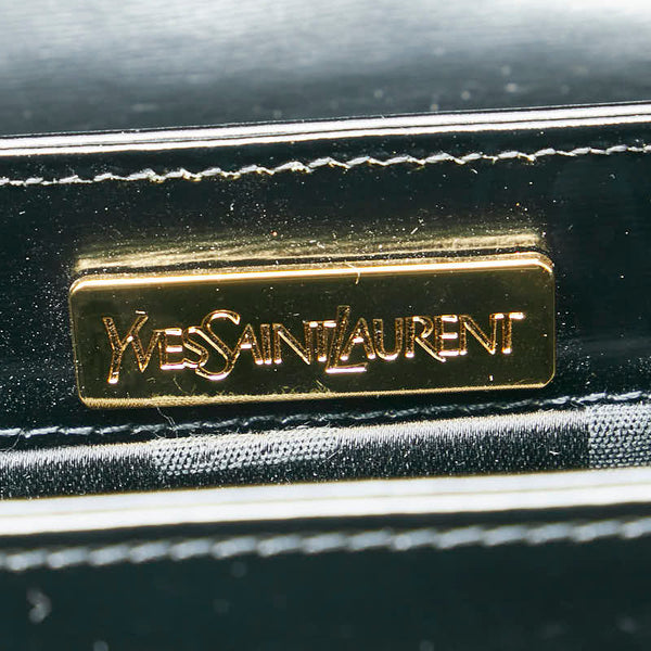 サンローラン 斜め掛け ショルダーバッグ ブラック レザー レディース SAINT LAURENT 【中古】