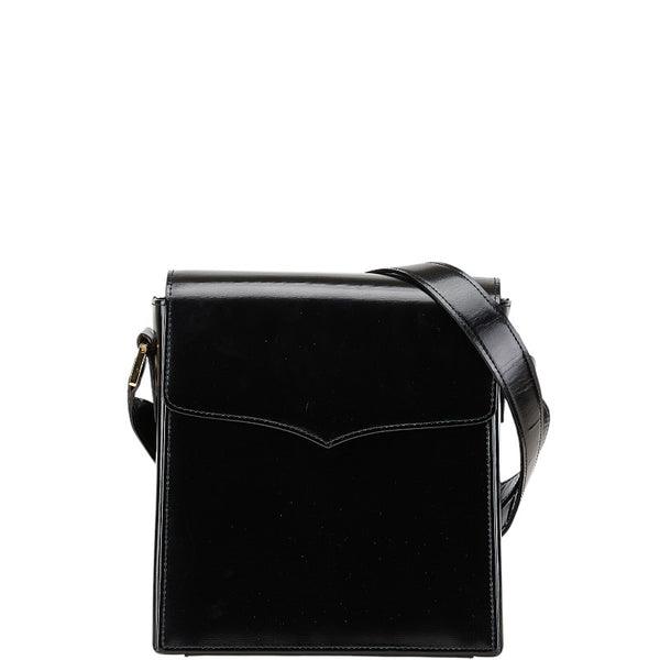 サンローラン 斜め掛け ショルダーバッグ ブラック レザー レディース SAINT LAURENT 【中古】