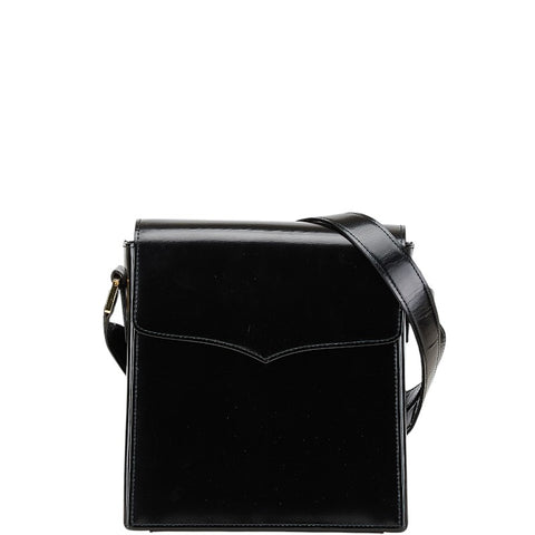 サンローラン 斜め掛け ショルダーバッグ ブラック レザー レディース SAINT LAURENT 【中古】