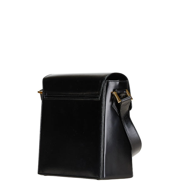 サンローラン 斜め掛け ショルダーバッグ ブラック レザー レディース SAINT LAURENT 【中古】