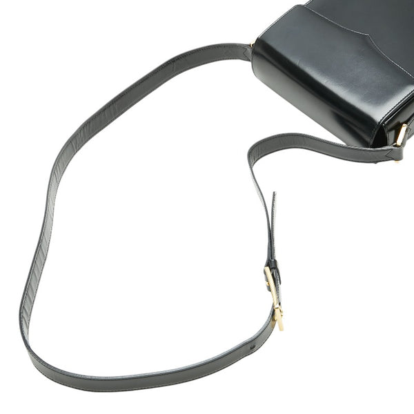 サンローラン 斜め掛け ショルダーバッグ ブラック レザー レディース SAINT LAURENT 【中古】