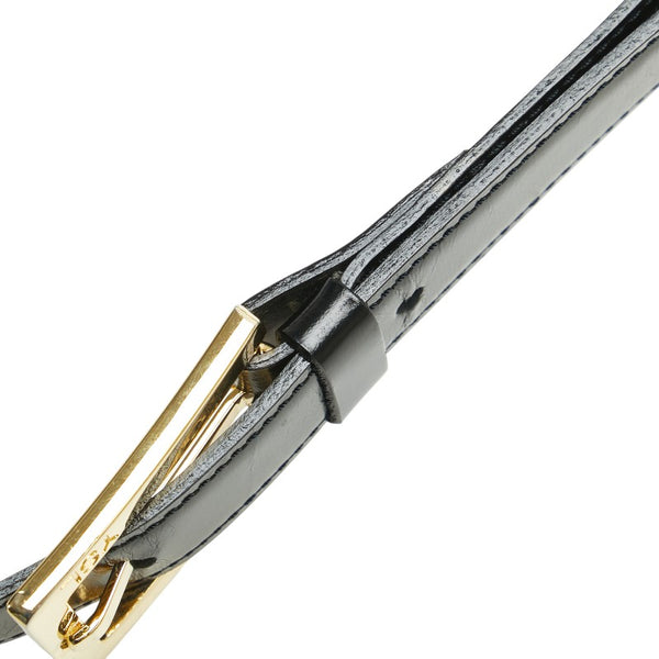 サンローラン 斜め掛け ショルダーバッグ ブラック レザー レディース SAINT LAURENT 【中古】