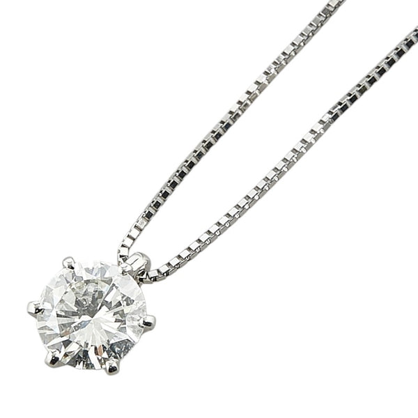 Pt950 プラチナ Pt850 プラチナ ダイヤ1.001ct ベネチアンチェーン ネックレス レディース 【中古】