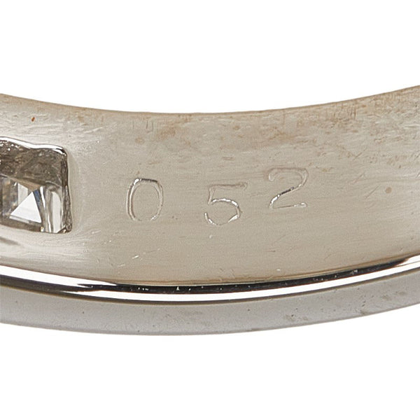 Pt900 プラチナ ダイヤ0.52ct ハーフエタニティ リング 指輪 レディース 12号 【中古】