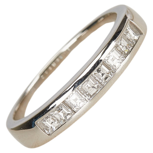 Pt900 プラチナ ダイヤ0.52ct ハーフエタニティ リング 指輪 レディース 12号 【中古】