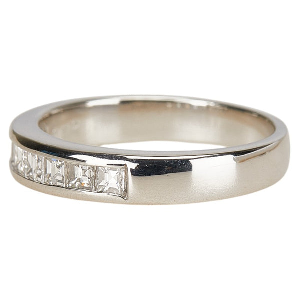 Pt900 プラチナ ダイヤ0.52ct ハーフエタニティ リング 指輪 レディース 12号 【中古】