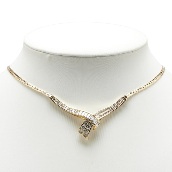 K18YG イエローゴールド ダイヤ2.69ct ネックレス レディース 【中古】
