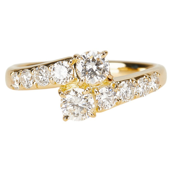 K18YG イエローゴールド ダイヤ1.00ct リング 指輪 レディース 12号 【中古】