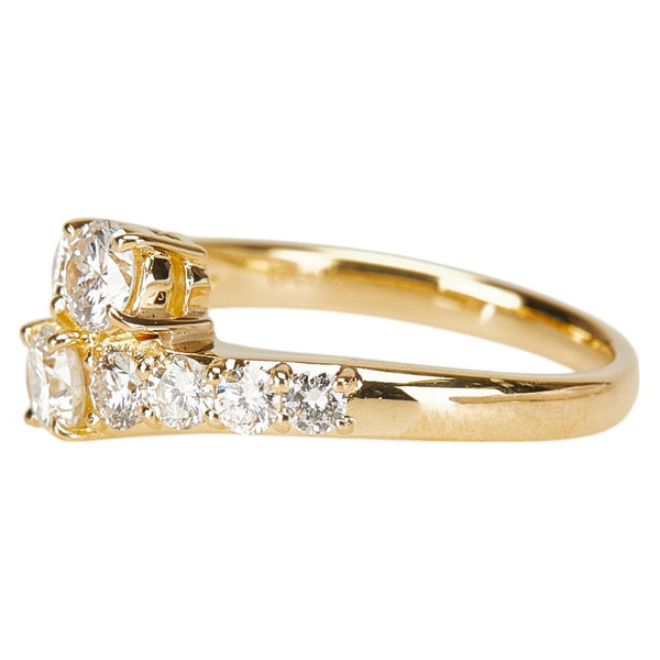 K18YG イエローゴールド ダイヤ1.00ct リング 指輪 レディース 12号 【中古】