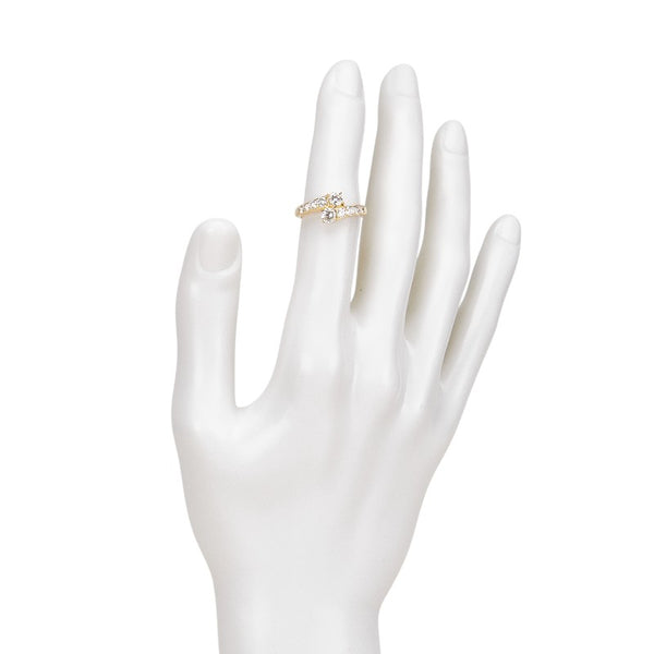 K18YG イエローゴールド ダイヤ1.00ct リング 指輪 レディース 12号 【中古】
