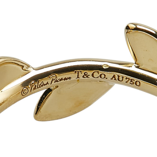 ティファニー オリーブ リーフ ナロー リング 指輪 K18YG イエローゴールド レディース TIFFANY&Co. 【中古】