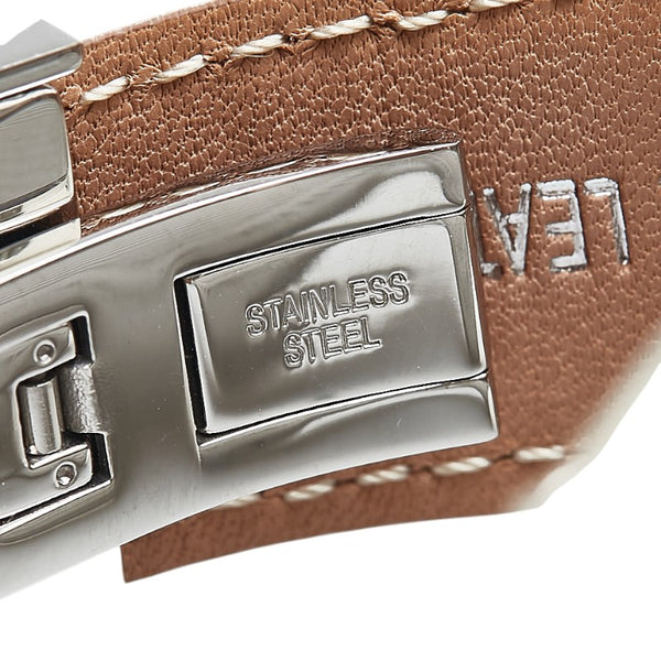 サルヴァトーレフェラガモ F-80 型押し 腕時計 クオーツ ネイビー文字盤 ステンレススチール レザー メンズ Salvatore Ferragamo 【中古】